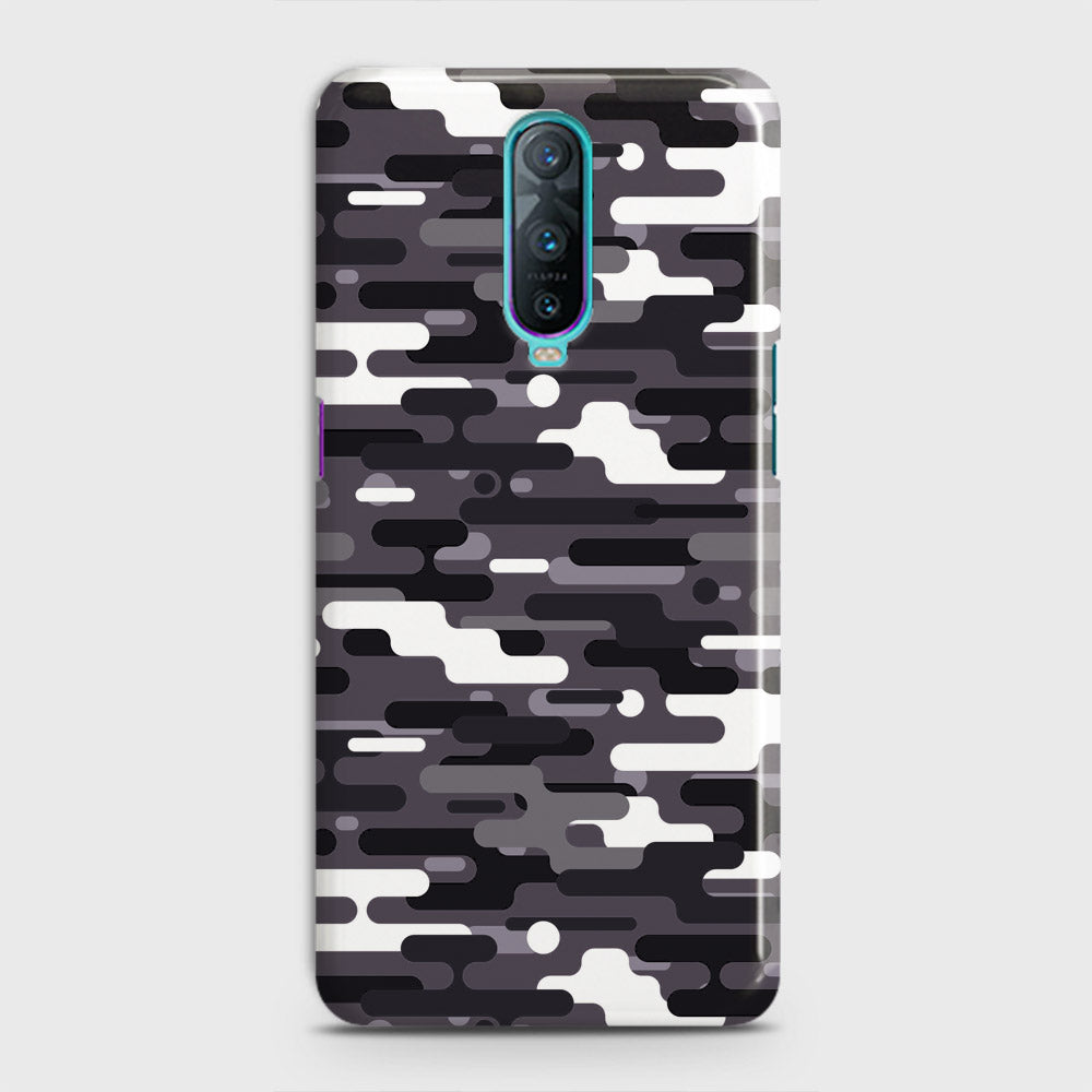 Oppo R17 Pro Cover - Camo Series 2 - Black & White Design - Matte Finish - Snap On Hard Case with LifeTime Colors Guarantee