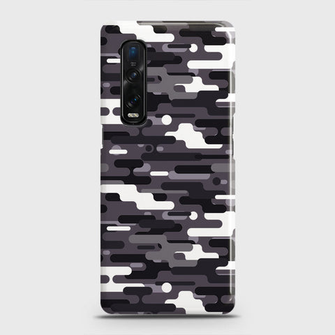 Oppo Find X2 Pro Cover - Camo Series 2 - Black & White Design - Matte Finish - Snap On Hard Case with LifeTime Colors Guarantee