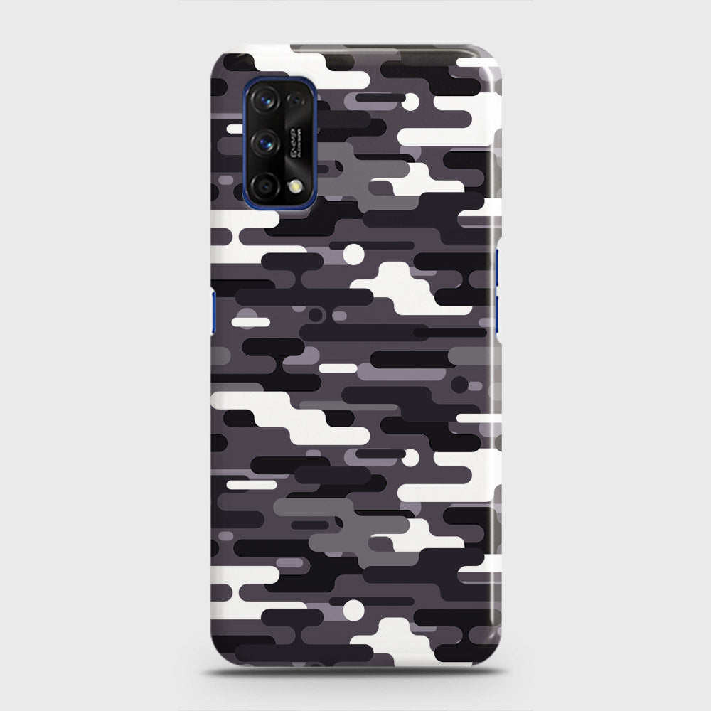 Realme 7 Pro Cover - Camo Series 2 - Black & White Design - Matte Finish - Snap On Hard Case with LifeTime Colors Guarantee