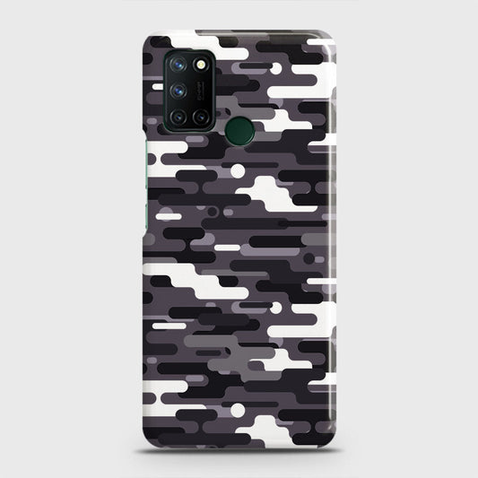 Realme C17 Cover - Camo Series 2 - Black & White Design - Matte Finish - Snap On Hard Case with LifeTime Colors Guarantee