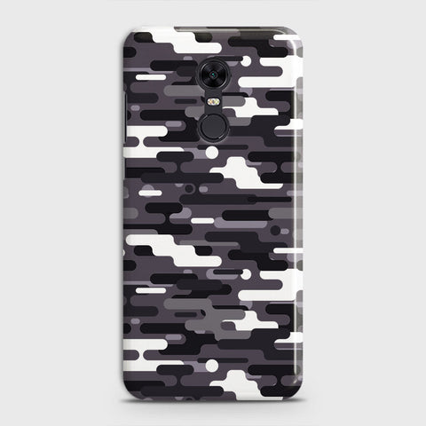 Redmi 5 Plus  Cover - Camo Series 2 - Black & White Design - Matte Finish - Snap On Hard Case with LifeTime Colors Guarantee