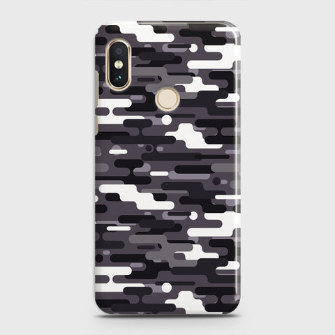 Xiaomi Redmi Note 6 Pro Cover - Camo Series 2 - Black & White Design - Matte Finish - Snap On Hard Case with LifeTime Colors Guarantee