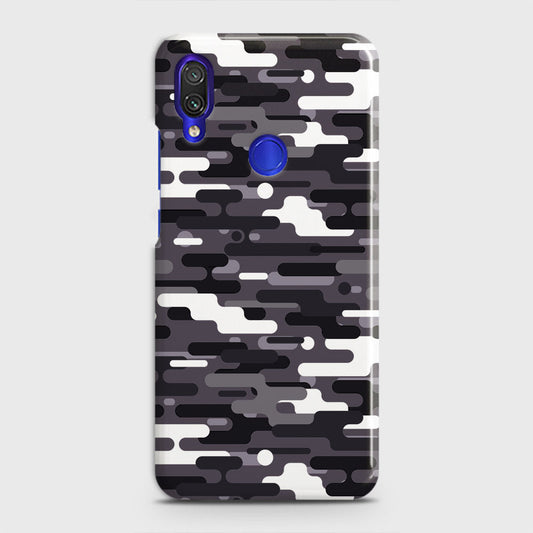 Xiaomi Redmi Note 7 Cover - Camo Series 2 - Black & White Design - Matte Finish - Snap On Hard Case with LifeTime Colors Guarantee