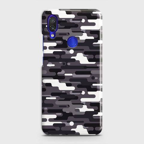 Xiaomi Redmi Note 7 Cover - Camo Series 2 - Black & White Design - Matte Finish - Snap On Hard Case with LifeTime Colors Guarantee