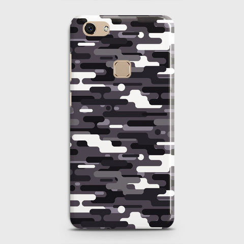 Vivo V7 Cover - Camo Series 2 - Black & White Design - Matte Finish - Snap On Hard Case with LifeTime Colors Guarantee