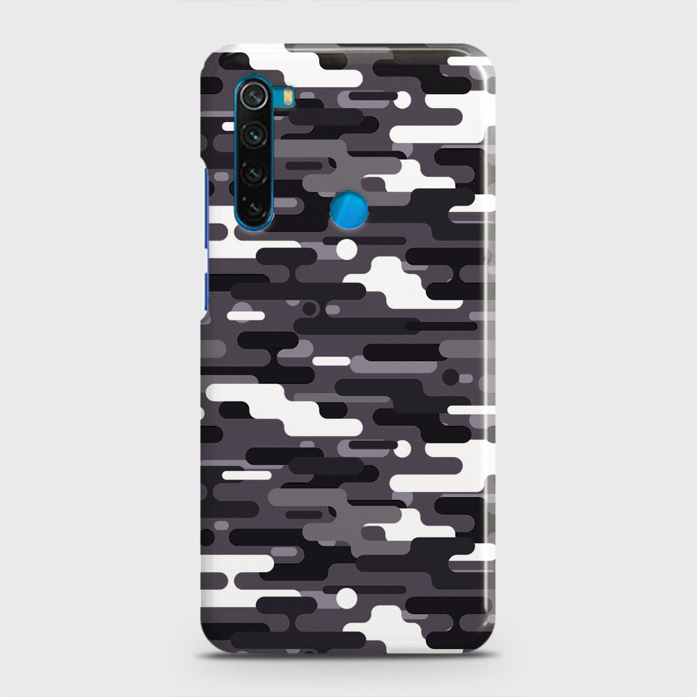 Xiaomi Redmi Note 8 Cover - Camo Series 2 - Black & White Design - Matte Finish - Snap On Hard Case with LifeTime Colors Guarantee