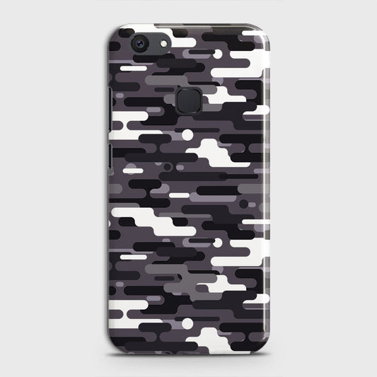 Vivo V7 Plus Cover - Camo Series 2 - Black & White Design - Matte Finish - Snap On Hard Case with LifeTime Colors Guarantee