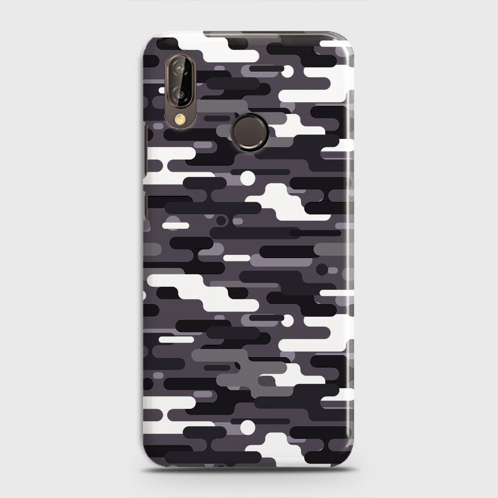 Huawei Nova 3 Cover - Camo Series 2 - Black & White Design - Matte Finish - Snap On Hard Case with LifeTime Colors Guarantee