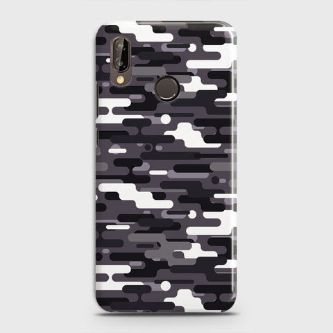 Huawei Nova 3 Cover - Camo Series 2 - Black & White Design - Matte Finish - Snap On Hard Case with LifeTime Colors Guarantee