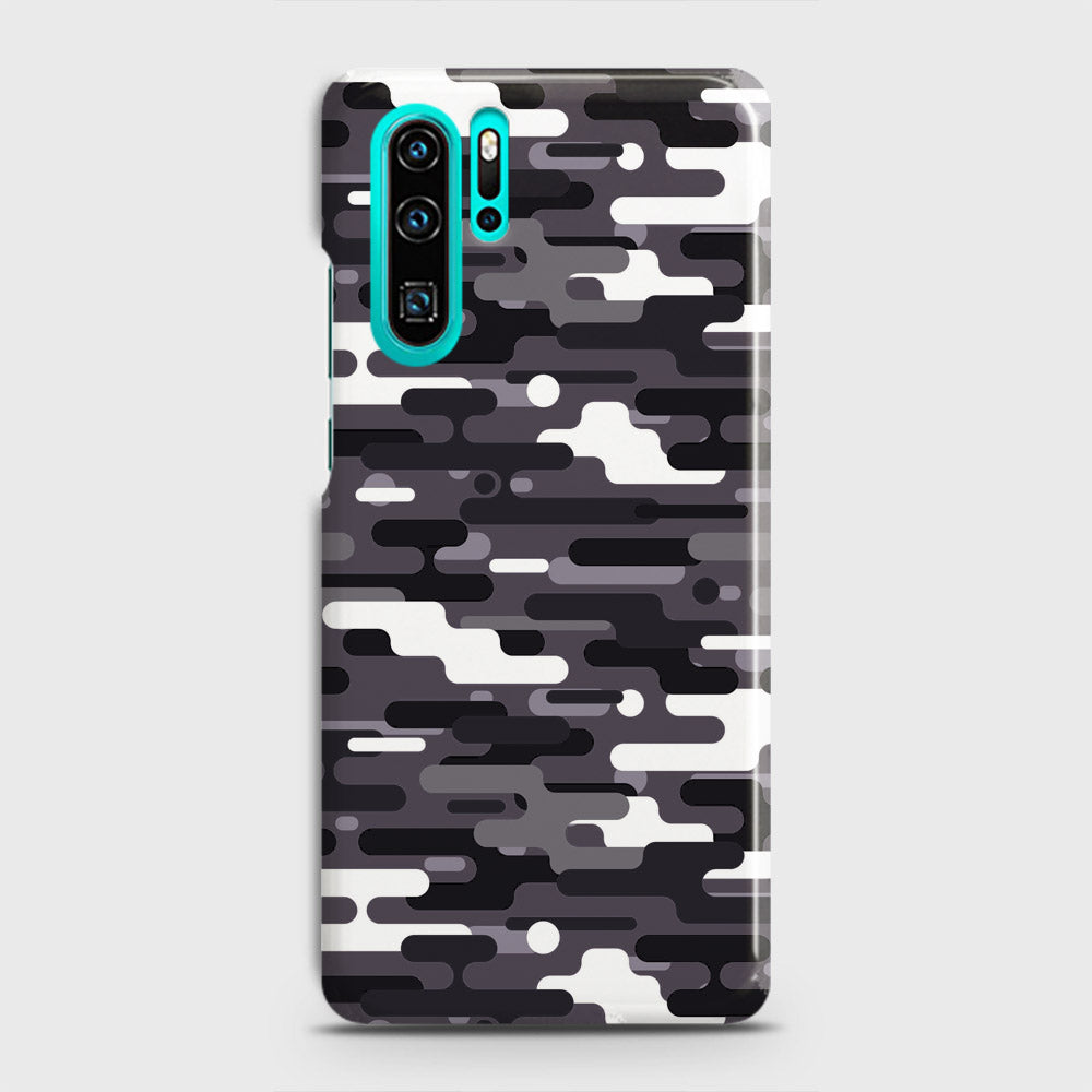 Huawei P30 Pro Cover - Camo Series 2 - Black & White Design - Matte Finish - Snap On Hard Case with LifeTime Colors Guarantee