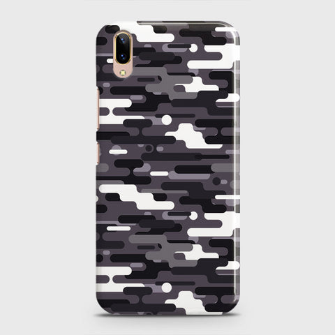 Vivo V11 Pro Cover - Camo Series 2 - Black & White Design - Matte Finish - Snap On Hard Case with LifeTime Colors Guarantee