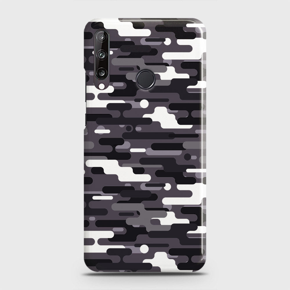 Huawei Y7p  Cover - Camo Series 2 - Black & White Design - Matte Finish - Snap On Hard Case with LifeTime Colors Guarantee