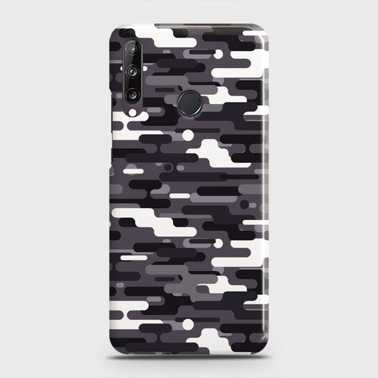 Huawei Y7p  Cover - Camo Series 2 - Black & White Design - Matte Finish - Snap On Hard Case with LifeTime Colors Guarantee