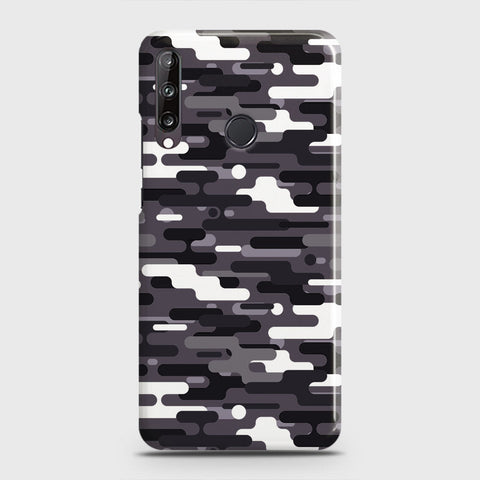 Huawei Y7p  Cover - Camo Series 2 - Black & White Design - Matte Finish - Snap On Hard Case with LifeTime Colors Guarantee