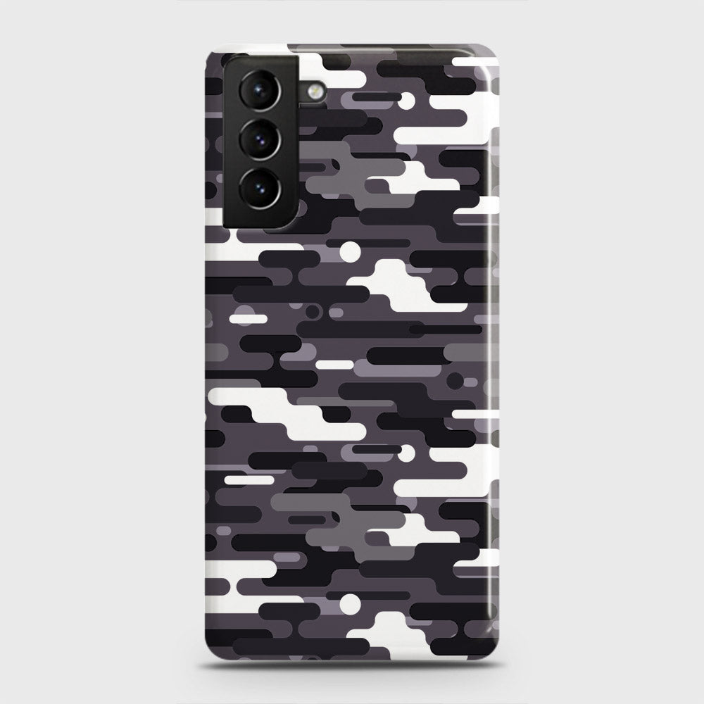 Samsung Galaxy S21 5G Cover - Camo Series 2 - Black & White Design - Matte Finish - Snap On Hard Case with LifeTime Colors Guarantee