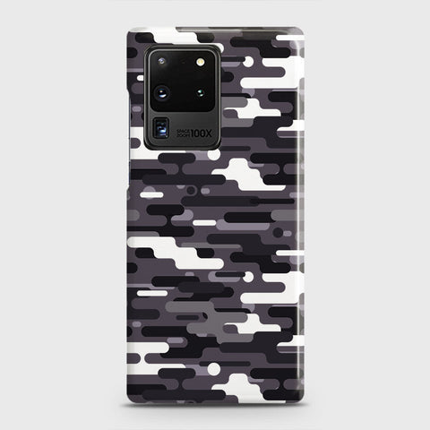 Samsung Galaxy S20 Ultra Cover - Camo Series 2 - Black & White Design - Matte Finish - Snap On Hard Case with LifeTime Colors Guarantee