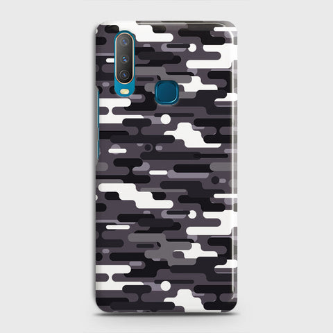 Vivo Y17 Cover - Camo Series 2 - Black & White Design - Matte Finish - Snap On Hard Case with LifeTime Colors Guarantee