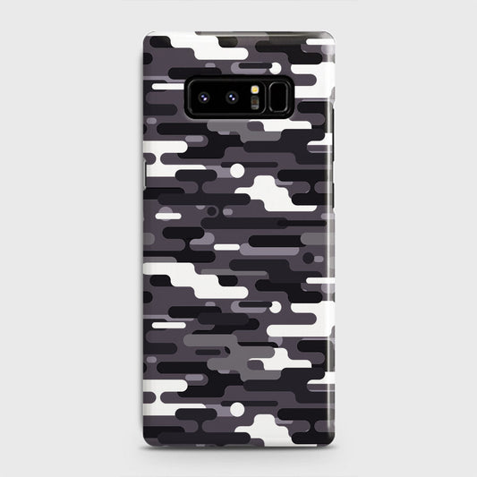 Samsung Galaxy Note 8 Cover - Camo Series 2 - Black & White Design - Matte Finish - Snap On Hard Case with LifeTime Colors Guarantee