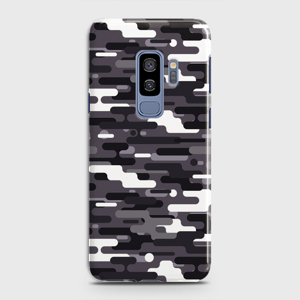 Samsung Galaxy S9 Plus Cover - Camo Series 2 - Black & White Design - Matte Finish - Snap On Hard Case with LifeTime Colors Guarantee