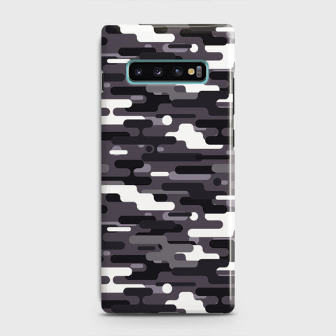 Samsung Galaxy S10 Plus Cover - Camo Series 2 - Black & White Design - Matte Finish - Snap On Hard Case with LifeTime Colors Guarantee