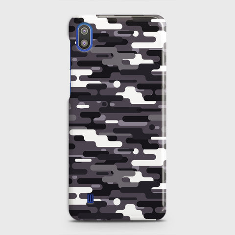 Samsung Galaxy A10 Cover - Camo Series 2 - Black & White Design - Matte Finish - Snap On Hard Case with LifeTime Colors Guarantee