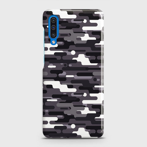 Samsung Galaxy A50 Cover - Camo Series 2 - Black & White Design - Matte Finish - Snap On Hard Case with LifeTime Colors Guarantee