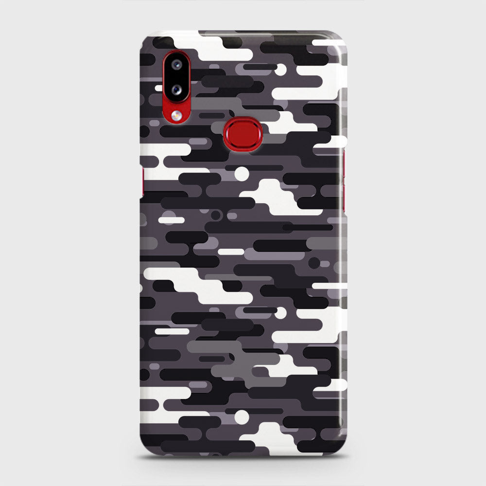 Samsung Galaxy A10s Cover - Camo Series 2 - Black & White Design - Matte Finish - Snap On Hard Case with LifeTime Colors Guarantee