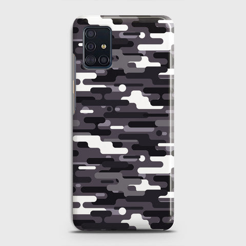 Samsung Galaxy A51 Cover - Camo Series 2 - Black & White Design - Matte Finish - Snap On Hard Case with LifeTime Colors Guarantee