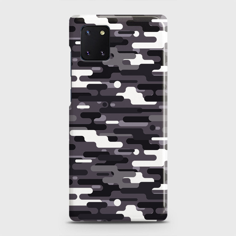 Samsung Galaxy Note 10 Lite Cover - Camo Series 2 - Black & White Design - Matte Finish - Snap On Hard Case with LifeTime Colors Guarantee