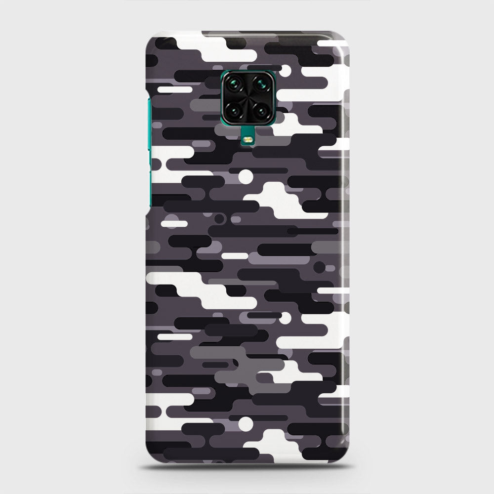 Xiaomi Redmi Note 9 Pro Cover - Camo Series 2 - Black & White Design - Matte Finish - Snap On Hard Case with LifeTime Colors Guarantee