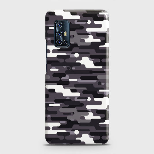 Vivo V17 Cover - Camo Series 2 - Black & White Design - Matte Finish - Snap On Hard Case with LifeTime Colors Guarantee