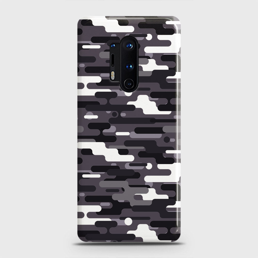 OnePlus 8 Pro Cover - Camo Series 2 - Black & White Design - Matte Finish - Snap On Hard Case with LifeTime Colors Guarantee