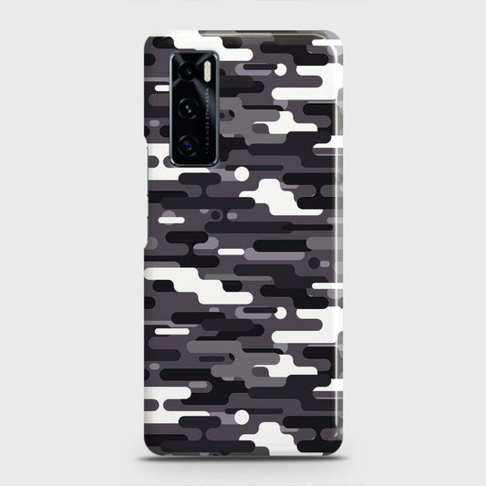 Vivo V20 SE Cover - Camo Series 2 - Black & White Design - Matte Finish - Snap On Hard Case with LifeTime Colors Guarantee