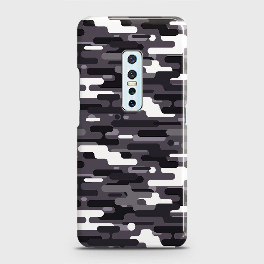 Vivo V17 Pro Cover - Camo Series 2 - Black & White Design - Matte Finish - Snap On Hard Case with LifeTime Colors Guarantee