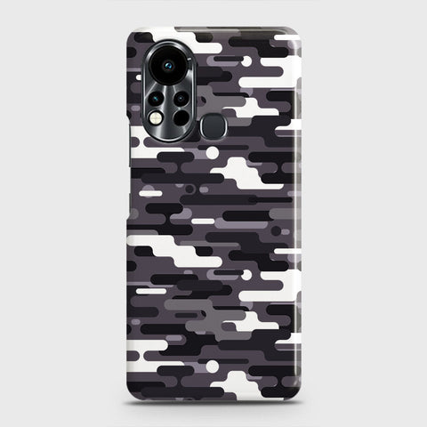 Infinix Hot 11s Cover - Camo Series 2 - Black & White Design - Matte Finish - Snap On Hard Case with LifeTime Colors Guarantee
