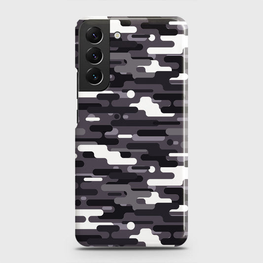 Samsung Galaxy S22 5G Cover - Camo Series 2 - Black & White Design - Matte Finish - Snap On Hard Case with LifeTime Colors Guarantee