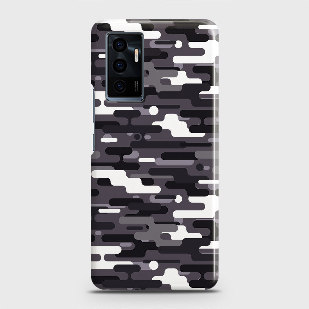 Vivo V23e Cover - Camo Series 2 - Black & White Design - Matte Finish - Snap On Hard Case with LifeTime Colors Guarantee