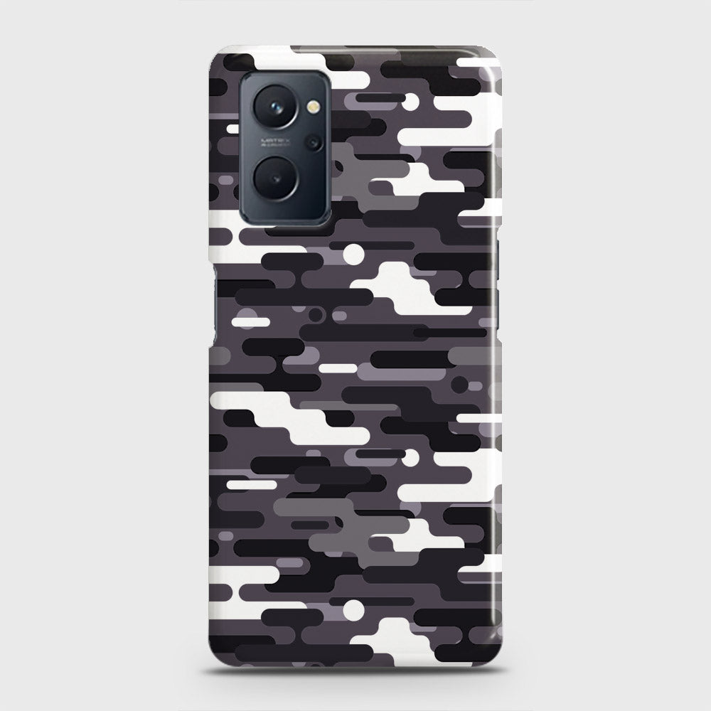 Realme 9i Cover - Camo Series 2 - Black & White Design - Matte Finish - Snap On Hard Case with LifeTime Colors Guarantee