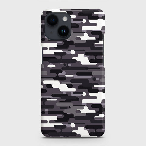 iPhone 14 Cover - Camo Series 2 - Black & White Design - Matte Finish - Snap On Hard Case with LifeTime Colors Guarantee