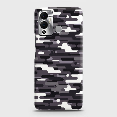 Infinix Hot 12 Play Cover - Camo Series 2 - Black & White Design - Matte Finish - Snap On Hard Case with LifeTime Colors Guarantee