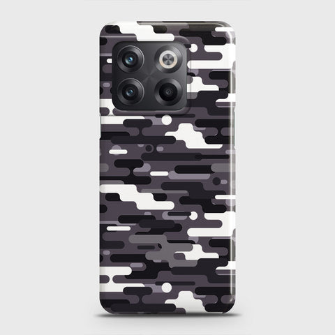 OnePlus 10T Cover - Camo Series 2 - Black & White Design - Matte Finish - Snap On Hard Case with LifeTime Colors Guarantee