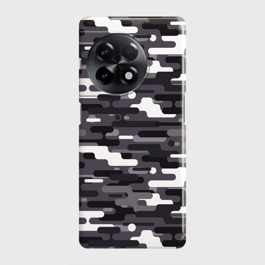 OnePlus 11R Cover - Camo Series 2 - Black & White Design - Matte Finish - Snap On Hard Case with LifeTime Colors Guarantee