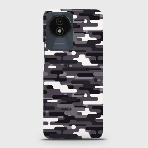 Vivo Y02 Cover - Camo Series 2 - Black & White Design - Matte Finish - Snap On Hard Case with LifeTime Colors Guarantee