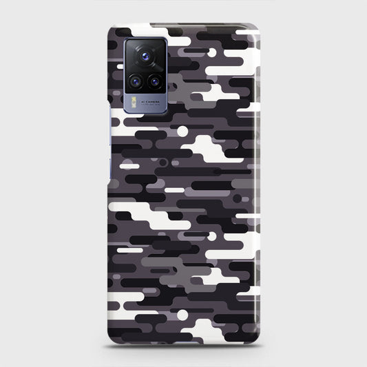 Vivo V21  Cover - Camo Series 2 - Black & White Design - Matte Finish - Snap On Hard Case with LifeTime Colors Guarantee