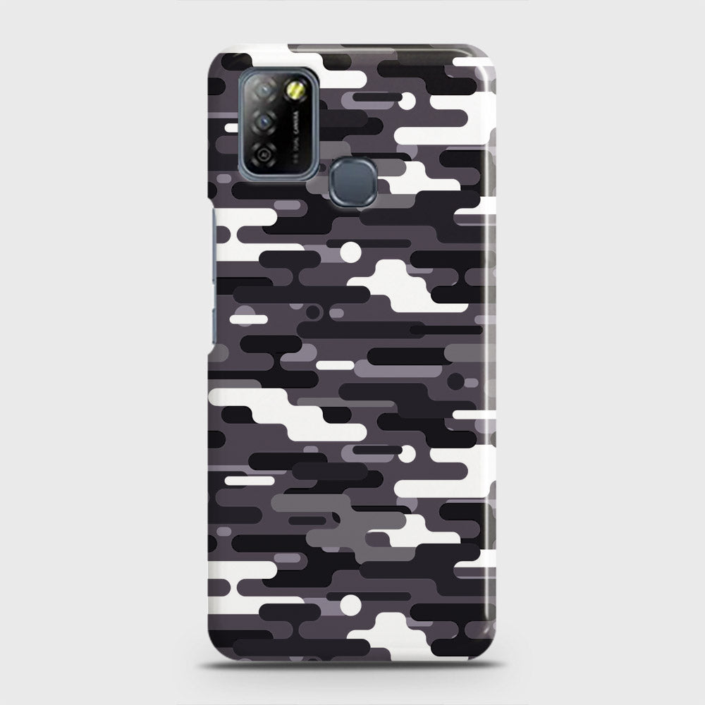 Infinix Smart 5 Cover - Camo Series 2 - Black & White Design - Matte Finish - Snap On Hard Case with LifeTime Colors Guarantee