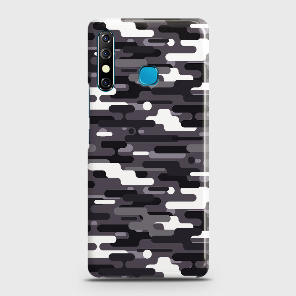 Tecno Spark 4 Cover - Camo Series 2 - Black & White Design - Matte Finish - Snap On Hard Case with LifeTime Colors Guarantee