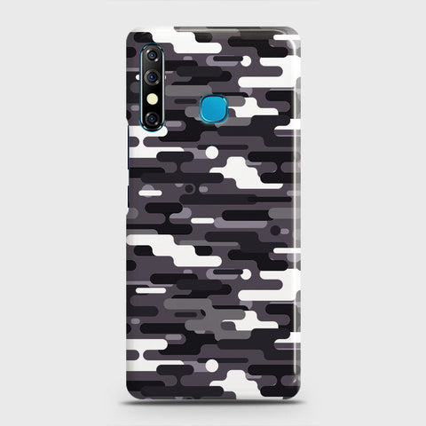 Tecno Spark 4 Cover - Camo Series 2 - Black & White Design - Matte Finish - Snap On Hard Case with LifeTime Colors Guarantee