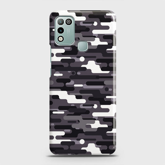 Infinix Hot 10 Play Cover - Camo Series 2 - Black & White Design - Matte Finish - Snap On Hard Case with LifeTime Colors Guarantee