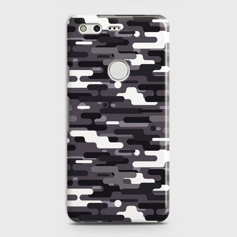 Google Pixel Cover - Camo Series 2 - Black & White Design - Matte Finish - Snap On Hard Case with LifeTime Colors Guarantee