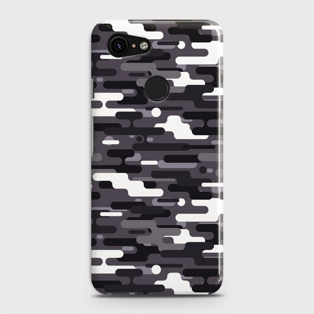 Google Pixel 3 XL Cover - Camo Series 2 - Black & White Design - Matte Finish - Snap On Hard Case with LifeTime Colors Guarantee